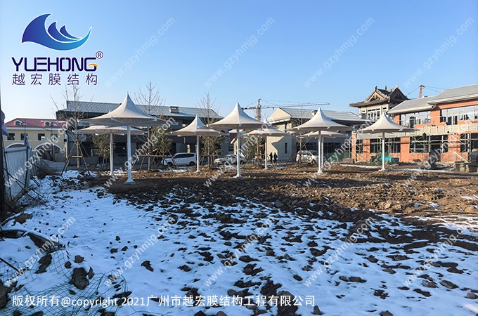 山西省吕梁市某景区景观膜结构工程案例