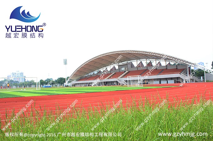 广州某大学体育场看台膜结构工程案例